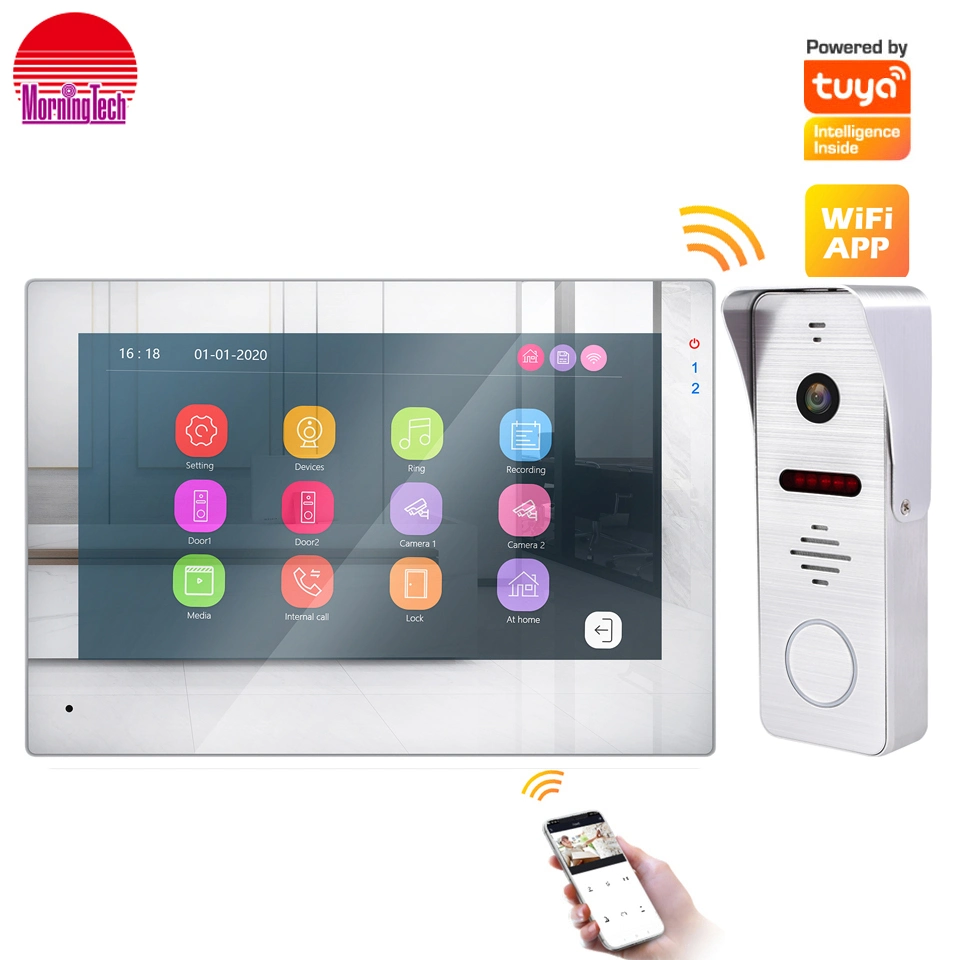 New Goods 4 Wire 7′′ Indoor Monitor Video Door Phone HD Two-Way Audio Intercom System Home Security Video Doorbell Smart Video Door Phone